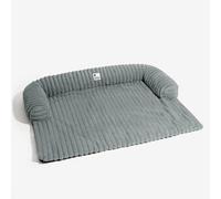 FUNNYFUZZY Drawn Plush Sofa Cushion Size L Light Gray