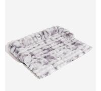 FunnyFuzzy Fluffy Plush Calming Dog Bed Sofa Protective Pet Mat,70*61*14cm,Size S Tie Dye Gray