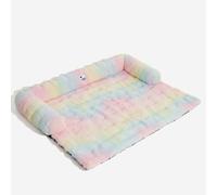 FunnyFuzzy Fluffy Plush Calming Dog Bed Sofa Protective Pet Mat,85*72*14cm,Size M Multicolour