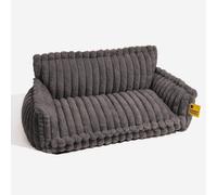 FUNNYFUZZY FUNNYFUZZY Large Washable Fluffy Orthopedic Soft Dog Cat Pet Sofa Bed - Dark Gray Size L