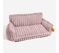 FUNNYFUZZY Large Washable Fluffy Orthopedic Soft Dog Sofa Bed Size M Pink
