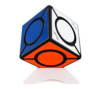 FunnyGoo Oostifun MOFANGGE Fangyuan Skewb Irregular Six Spot Cube Puzzle Mo fang ge fangyuan Skewb Puzzle Cube Black with One Cube Stand