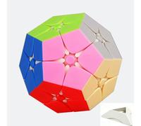 FunnyGoo Shengshou 2x2x12 Megaminx Dodecahedron Block Puzzle 2x212 Surface Gigaminx twist magic puzzles Cube Stickerless Multicolour Toy with cube stand