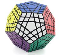 FunnyGoo Shengshou 5x5 12 Surface Gigaminx megaminx magic puzzle cubes + one cube Display Stand (Black)