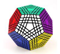Oostifun 7x7x12 Megaminx Gigaminx 7 Layer dodecahedron Twelve faces magic puzzles cubes Puzzle Cube + One Cube Stand (Black)