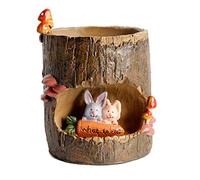 FunnyGoo Succulent Planter Pots Flower Plant Pots Bonsai Pots with Cute Animals for Office Balcony and Garden (Rabbit)