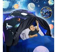 Funnyhomestyle Dream Bed Tents for Boys Girls, Foldable Magic Game Tent for Children, Pop up Sleep Tent for Kids Bedroom, Children's Playrooms, Christmas Birthday Gifts (Space)