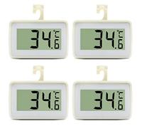 FunnyMe 4PCS Digital Refrigerator Thermometer, High Precision Fridge Alarm Thermometer with Hook, °C/°F Convertible