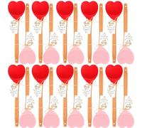 Funnymoom 20 Sets Bridal Shower Gift for Guests Heart Shaped Silicone Spatula with Thank You Tag Pastry Kitchen Utensil Spoon Baking Supplies Wedding Favors for Bridal Shower Baby Shower Party Gift