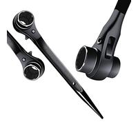 Funnytek Ratchet Podger Spanner, Podger Spanner Steel Erecting Scaffold Tool Wrench Spanner 19x21mm