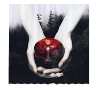 Funnytree Nightfall Romance Shower Curtain, Vampire Bathroom Decor, Waterproof Fabric Durable Easy Care Washable, 72"X72"(Hooks Not Included)