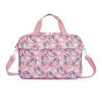 FunnyWin Kids Tablet Bag for Boy Girl Toddler Carrying Tablet Sleeve Carrying with Handle Shoulder Strap 13 inch, Navy Pink, 13 inch