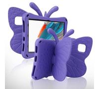 FunnyWin Samsung Galaxy Tab A11 Case Kids 8.7 inch Butterfly Tablet Case with Kickstand Light EVA Full Boby Drop Protective Rugged Shockproof Kid-Proof Kid Pro Tablet Cover for Girl (Purple)
