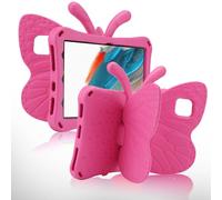 FunnyWin Samsung Galaxy Tab A11 Plus Case Kids Samsung A11+ 11 inch Butterfly Case with Kickstand Light EVA Full Boby Drop Protective Rugged Shockproof Kid Pro Tablet Cover for Girl Rose