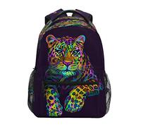 funnyy Leopard Jaguar Animals Laptop Backpack College School Bag Casual Travel Daypack Rucksack Kids Bookbag Waterproof Computer Bag Schoolbag for Teen Girls Women Men Business Work