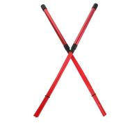 FUNOMOCYA 1 Pair Cajon Drum Brushes Aluminum Alloy Metal Handle, Red Nylon Jazz Drumsticks for Percussion Drummers, Cajon Drum Accessories for Acoustic and Jazz Performance
