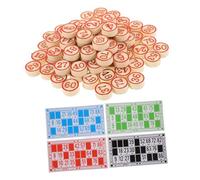FUNOMOCYA 1 set Bingo Game Chess with Number Cards and Chess Pieces Family Game Props for Fun Gatherings and Parties for Adults