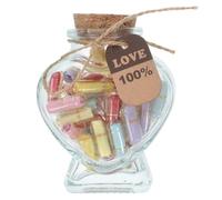 FUNOMOCYA 1 Set Cute Capsule Decoration Bottles with Lids Sentimental for Valentine's Day Anniversary Birthday Write Notes Wishes for Loved Ones for Couples and Friends