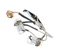 FUNOMOCYA 1 Set Electric Guitar Pickups Wiring Harness with Control Plate Rotary Knobs Durable Easy Installation for Beginners Cost Guitar Accessory