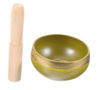 FUNOMOCYA 1 Set Feng Balmy Zen Bowls Decor Chakra Drum Rain Mallet Gong Bells Shui Singing Bowl Carillon Xylophone Monk Meditation Yoga Bowl Multi-function Sound Bowl Wood Yellow