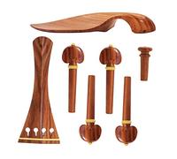 FUNOMOCYA 1 Set Violin Tailpiece Kit Chinrest Endpin Durable Spare Parts for Violin Enthusiasts Easy Installation Elegant Design Essential Accessories for Your Instrument