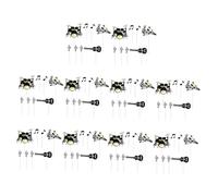 FUNOMOCYA 10 Sets Black Guitar Music Note Cupcake Picks Rock and Roll Birthday Cake Toppers for Music Theme Party Easy to Use Musical Cake Decorations with Intricate Details Ample Quantity