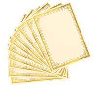 FUNOMOCYA 10 Sheets A4 Blank Certificate Inner Paper 210X297Mm Gold Foil Edge Printable Diploma and Honor Certificate Paper for Student Awards
