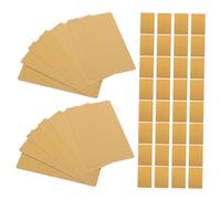 FUNOMOCYA 100Pcs Blank Metal Business Cards Thick Sublimation Printable DIY Engraving Name Cards for Stamping and Custom Designs Gold