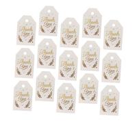 FUNOMOCYA 100Pcs Hot Stamping Thank You Tags for Candy Boxes Rectangle Hanging Labels for Wedding Favors Present Soap Boxes Paper Thank You Tags with Blank Back for Custom Messages