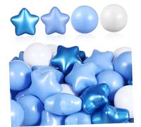 FUNOMOCYA 100pcs Lightweight Star Shape Ball Pit Balls for Boy Girl Multi-color for Hand-eye Coordination and Cognitive Development Safe Smooth Surface