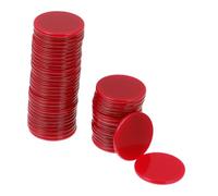 FUNOMOCYA 100Pcs Red Plastic Counting Chips Educational Math Counters Learning for Classroom and Home Use