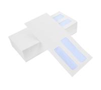 FUNOMOCYA 100pcs White Business Document Mailers Double Window Envelopes for Confidential Checks Invoices and Professional Correspondence