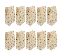 FUNOMOCYA 10pcs Bee Pattern Flat-mouth Paper Bags for Candy, Jewelry, and Festival Wrapping, Portable Eco-friendly Packaging Pouches for Party and Use Random Color