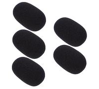 FUNOMOCYA 10pcs Black Sponge Microphone Covers Gooseneck Windscreen Protectors for Moisture and Dirt for Various Microphones Creative Design for Enhanced Sound Quality