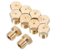 FUNOMOCYA 10pcs Brass Gas Stove Nozzle Replacement Parts for Household Gas Burners Jet Diffuser Furnace Use