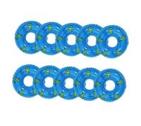 FUNOMOCYA 10Pcs Cartoon Mini Swim Rings PVC Ornaments for Mini House Decoration DIY Scene Accessories Lovely Blue Miniature Swim Rings for Craft and Display