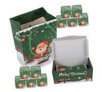 FUNOMOCYA 10pcs Christmas Folding Bounce Pop-up Explosion Present Container with Red Packet Festive Xmas Candy Goodie Box for Birthday Anniversary Proposal Party Celebration
