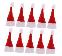 FUNOMOCYA 10pcs Christmas Hat Shape Wine Bottle Caps Sealer Festive Holiday Stopper for Cava Sparkling Wine Bottles Decorative Xmas Party Table Accessories