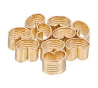 FUNOMOCYA 10pcs Copper Buckle Crimp Terminal for 3d Printer Belt, Copper Material, Size 0.80x0.50x0.10cm, Firmly Fixed Position, Universal Fit for Printer's Belt Attachment and 3d Printing