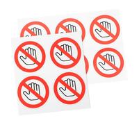 FUNOMOCYA 10pcs Do Not Touch Sticker Self-adhesive Warning Decal Security Sign for Dangerous Equipment Safety Label Reminders with Tear-resistant Material