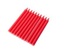 FUNOMOCYA 10Pcs Elegant Long Household Emergency Candles Red Paraffin Wax for Dinner Table Wedding Outdoor Bar Ktv High Melting Point Drip-Resistant Decorative Lighting