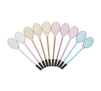 FUNOMOCYA 10pcs Fine Point Gel Ink Pens Badminton Racket Design Smooth Writing Student Stationery School Supplies Mixed Color