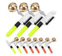 FUNOMOCYA 10pcs Fishing Bite Alarm LED Light Sticks Bell 5 Red and 5 Green Glow Night Sea Fishing Rod Warning Lamps for