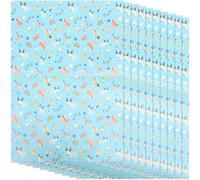 FUNOMOCYA 10pcs Floral Wrapping Paper Set with Animal Cartoon Designs, Squirrel and Butterfly Pattern Packaging Paper for Birthday and Valentine’s Day Bouquets