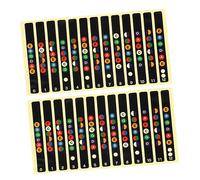 FUNOMOCYA 10pcs Guitar Fretboard Note Decals Stickers Easy Install Fretboard Labels for Acoustic Electric Guitars for Learning Chords and Notes Black