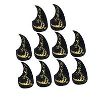 FUNOMOCYA 10pcs Guitar Pickguard Stickers Self-adhesive Pickup Covers for Guitar Pvc Material Swallow Design Music Stickers