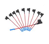FUNOMOCYA 10pcs Heavy Duty Inline Fuse Tap Adapter with Protective Cover High Grade Copper Wire Standard Blade Socket for Car Truck Rv Boat Circuit Protection