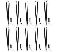 FUNOMOCYA 10pcs Id Lanyard Breakaway Lanyard Clip Detachable Neck Strap Buckle for Conferences Cruise School Office Identity Card Holder for Name Tag for Neck