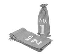FUNOMOCYA 10pcs Imitation Linen Drawstring Wine Bottle Bags for Christmas Holiday Parties Protective Wrapping Pouches for Standard Red White Sparkling Wine Gifts and Travel