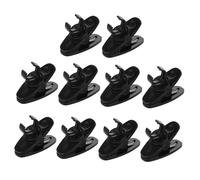 FUNOMOCYA 10pcs Lavalier Mic Clips Rotating Tie Clips for Optimal Sound Capture for Men Professional Black Finish for Microphone Setup
